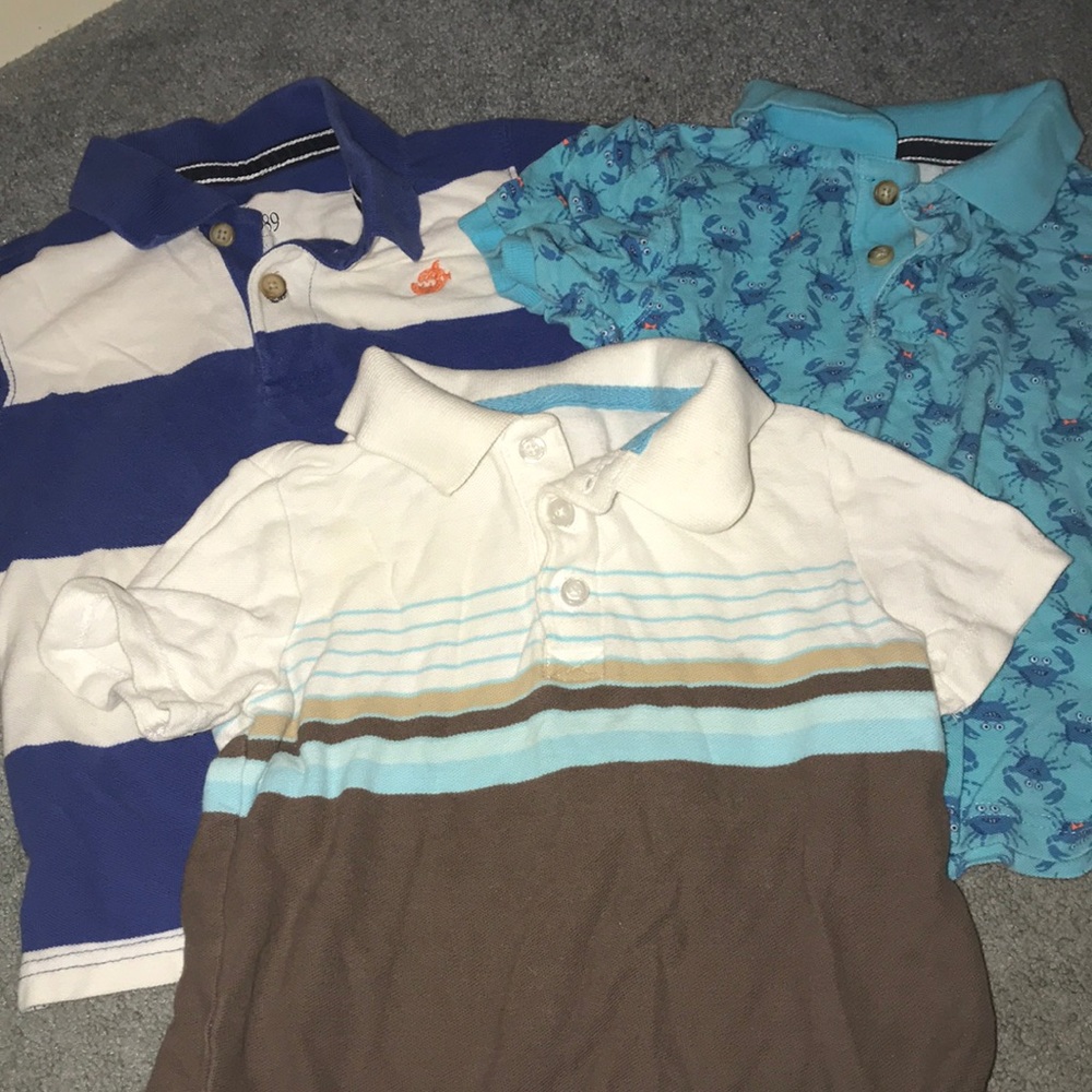 Toddler size 2T polo lot summer crab blue cute
